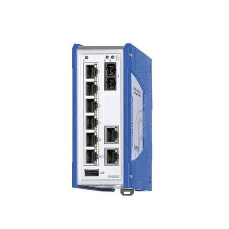 Hirschmann Spider III SPR20-8TX/1FM-EEC - Premium Series Industrial Unmanaged Ethernet Switch, 8 x 10 942335028